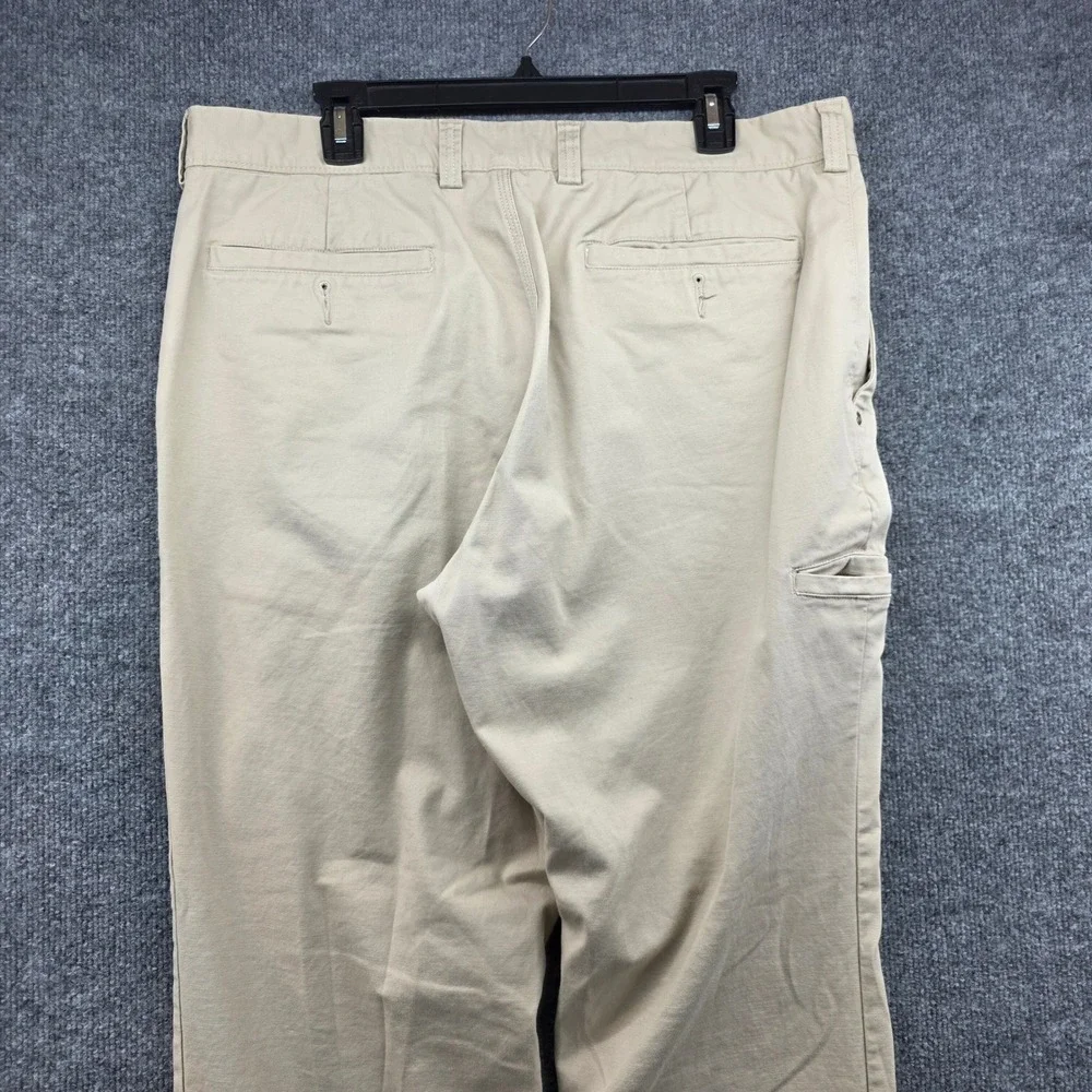 Duluth Trading Co Mens 36x32‎ Beige Cotton Spandex Cargo Pants Work Casual